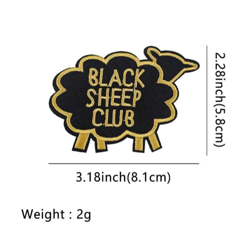 Black Sheep Club Embroidered Patch