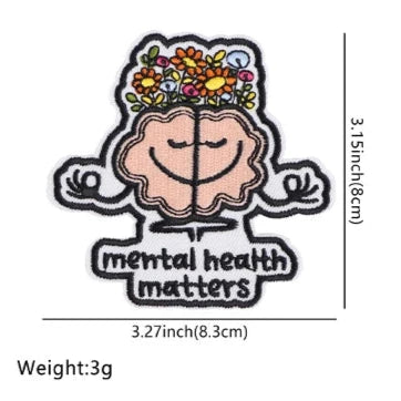 Meditation ‘Mental Health Matters’ Embroidered Patch