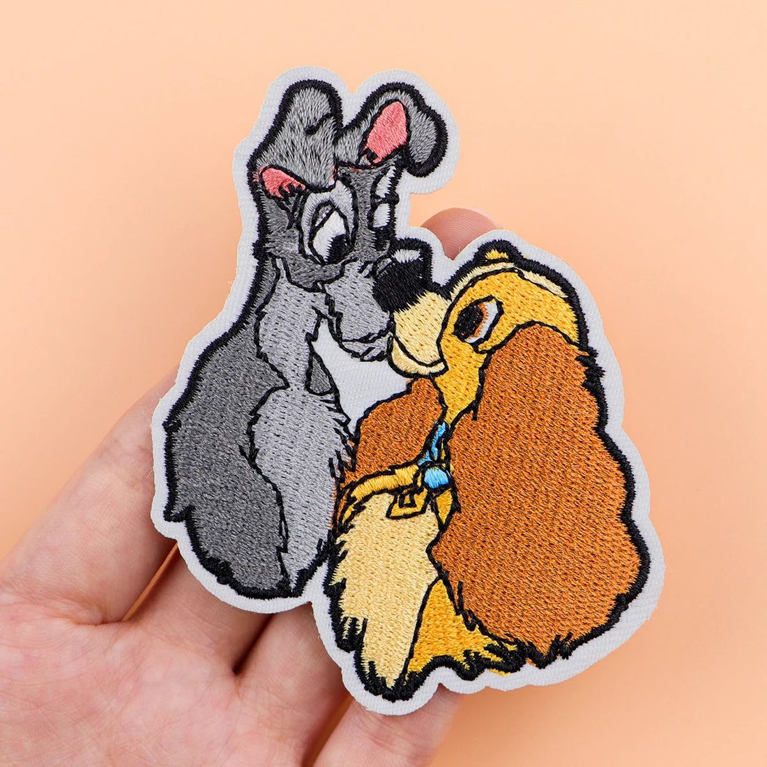 Lady and the Tramp 'Kissing' Embroidered Patch