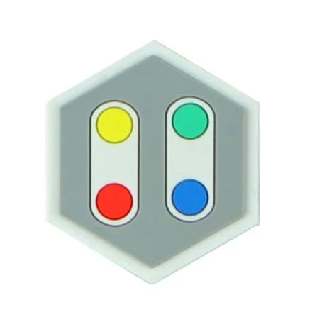 Nintendo 'Super Famicom Button | Mini Hexagon' PVC Rubber Velcro Patch