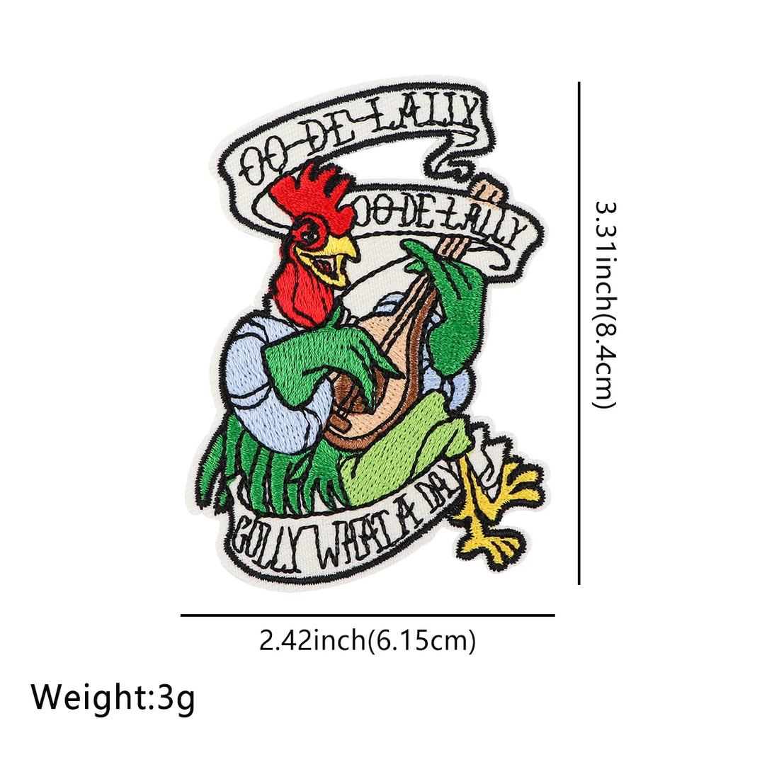 Robin Hood ‘Alan-A-Dale Rooster | OO-De-Lally Golly What A Day’ Embroidered Patch