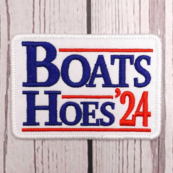 Step Brothers 'Boats and Hoes 24 Logo' Embroidered Velcro Patch