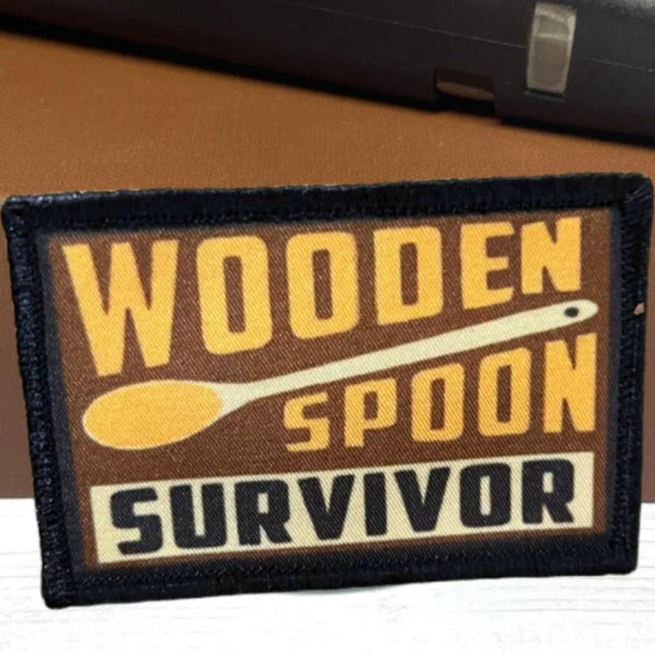 Food Puns ‘Wooden Spoon Survivor’ Embroidered Velcro Patch