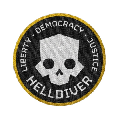 Helldivers 'Liberty-Democracy-Justice | Round' Embroidered Velcro Patch