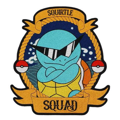 Pocket Monster 'Squirtle Squad' Embroidered Patch