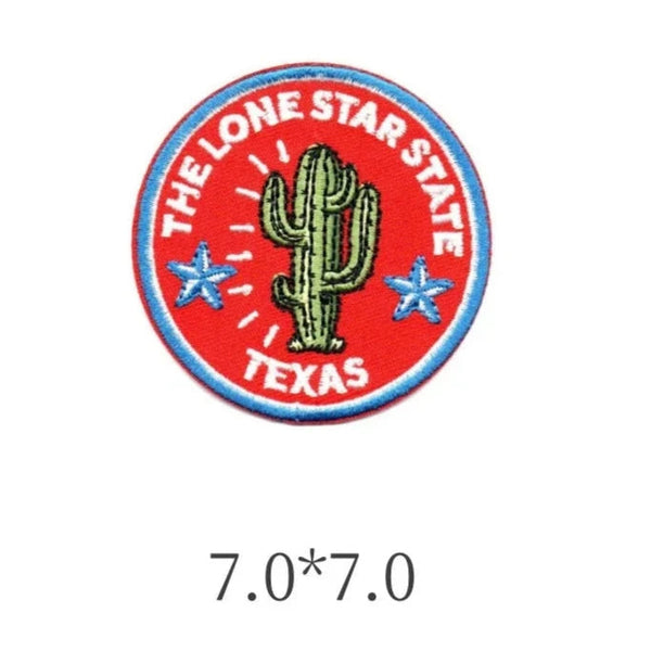 The Lone Star State Texas 'Cactus | Round' Embroidered Patch