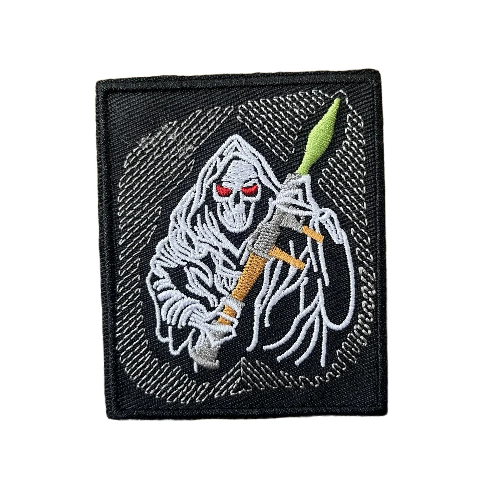 Grim Reaper 'Bazooka' Embroidered Velcro Patch