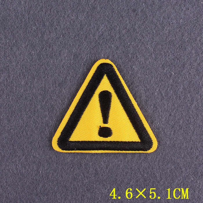 Warning Sign 'Generic Caution' Embroidered Patch