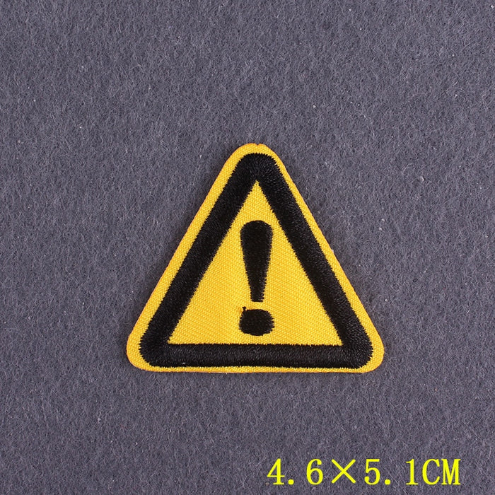 Warning Sign 'Generic Caution' Embroidered Patch — Little Patch Co