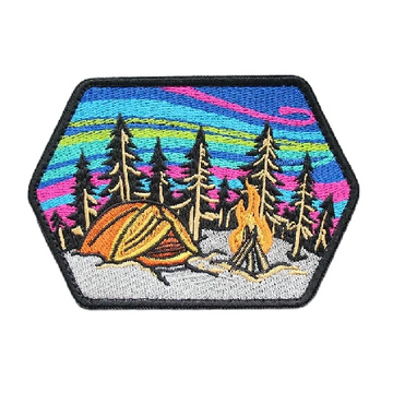 Camping Adventures 'Pine Trees' Embroidered Velcro Patch