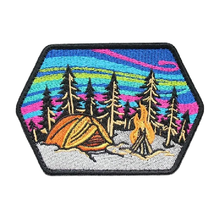 Camping Adventures 'Pine Trees' Embroidered Velcro Patch