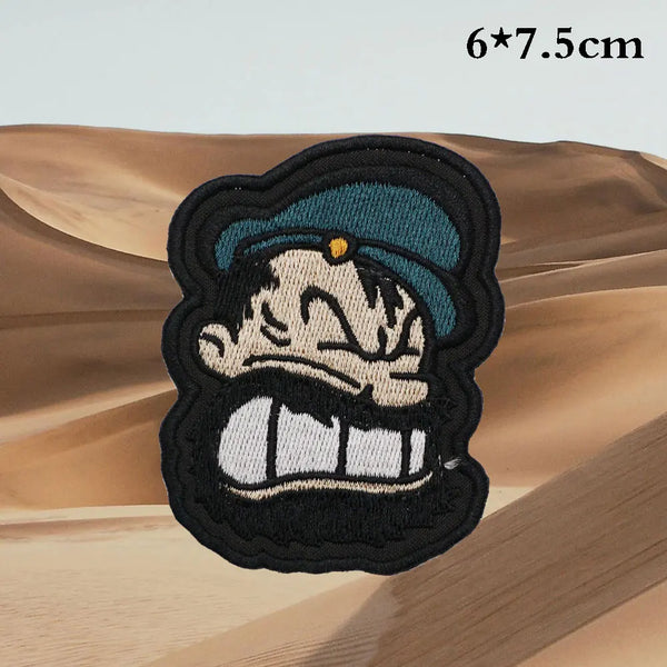 Popeye 'Brutus Head' Embroidered Patch