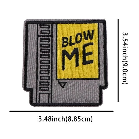 Video Games 'Blow Me Cartridge' Embroidered Patch