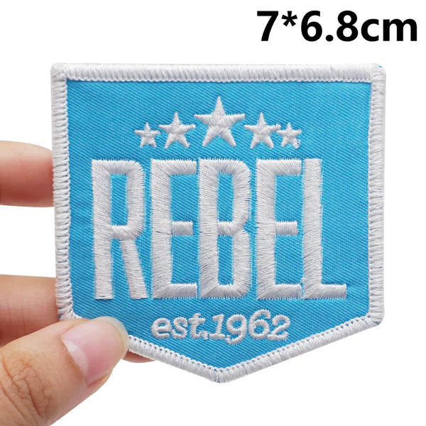 Rebel 'Logo' Embroidered Patch