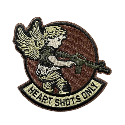 Tactical Cupid 'Heart Shots Only' Embroidered Velcro Patch