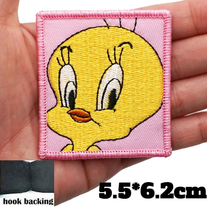 Looney Tunes 'Tweety Bird | Square' Embroidered Velcro Patch