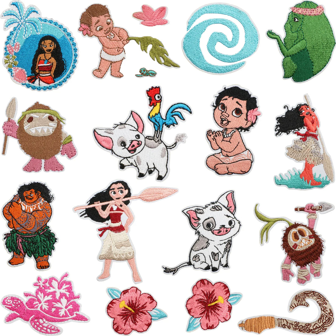 Moana 'Set of 16' Embroidered Patch