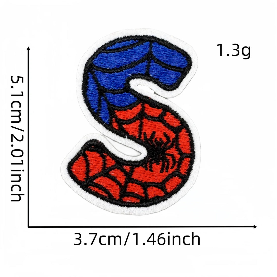 Spider-Man Letter 'Letter S' Embroidered Patch