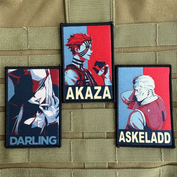 Anime Characters 'Set of 3' Embroidered Velcro Patch