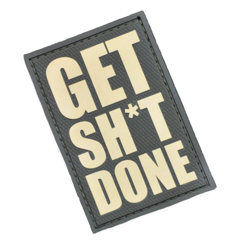 Funny 'Get Sh*t Done' PVC Rubber Velcro Patch
