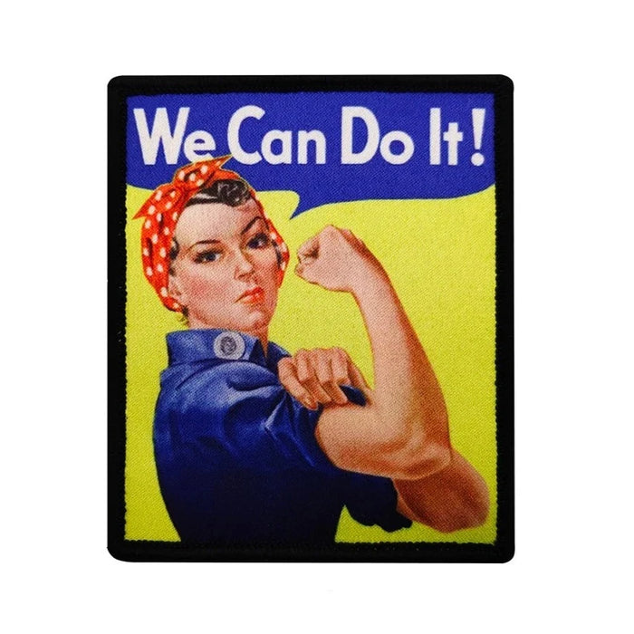 Rosie the Riveter 'We Can Do It!' Embroidered Velcro Patch