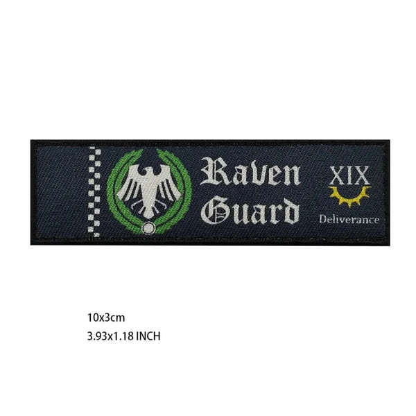 Warhammer 'Raven Guard XIX' Embroidered Velcro Patch