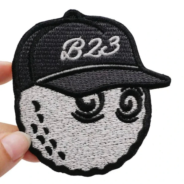 Malbon Golf Ball 'B23' Embroidered Velcro Patch