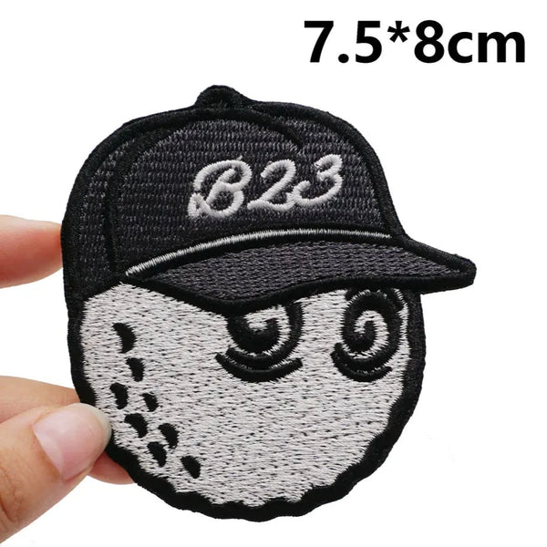 Malbon Golf Ball 'B23' Embroidered Patch