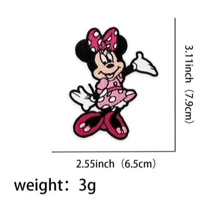 Minnie Mouse 'Excited' Embroidered Patch