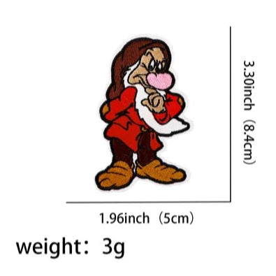 Snow White and The Seven Dwarfs 'Grumpy | Thinking' Embroidered Patch