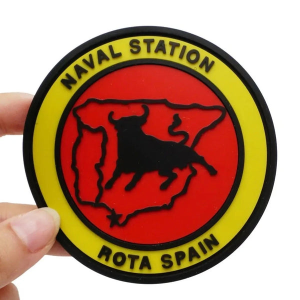 Emblem 'Naval Station Rota Spain' PVC Rubber Velcro Patch