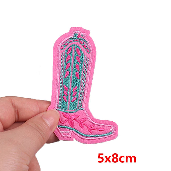 Cowboy Boot Embroidered Patch