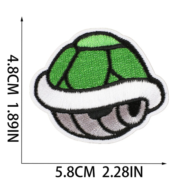 Mushroom Kingdom Bros. 'Koopa Shell | Red and Green' Embroidered Patch