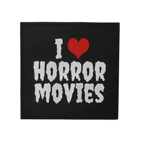 Horror 'I Love Horror Movies' PVC Rubber Velcro Patch