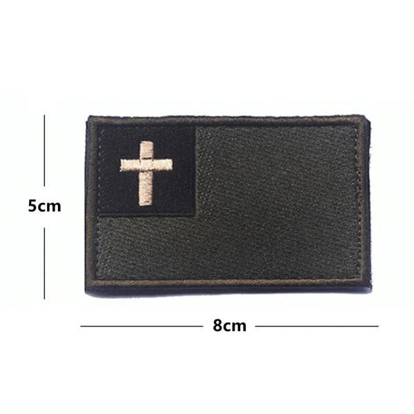 Christian Flag '1.0' Embroidered Velcro Patch