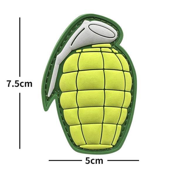 Military Tactical 'Grenade' PVC Rubber Velcro Patch