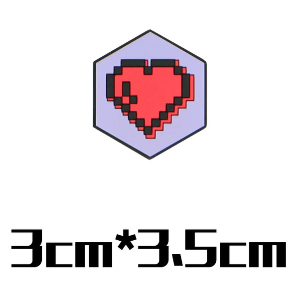 Minecraft 'Heart | Mini Hexagon' PVC Rubber Velcro Patch