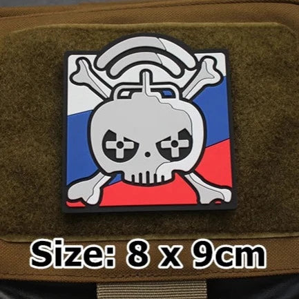 Skull Drone PVC Rubber Velcro Patch