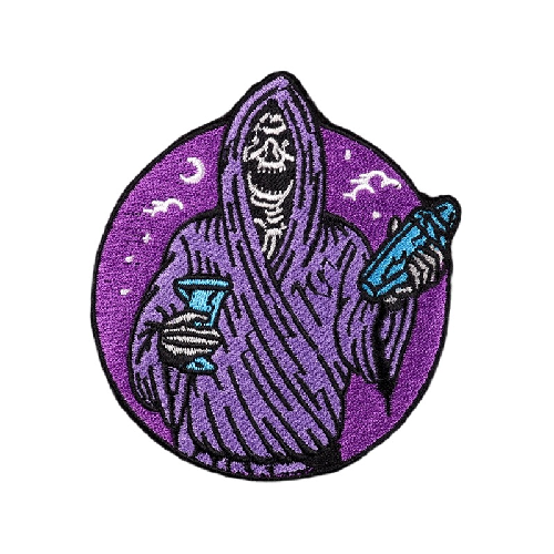 Grim Reaper 'Bartender' Embroidered Patch