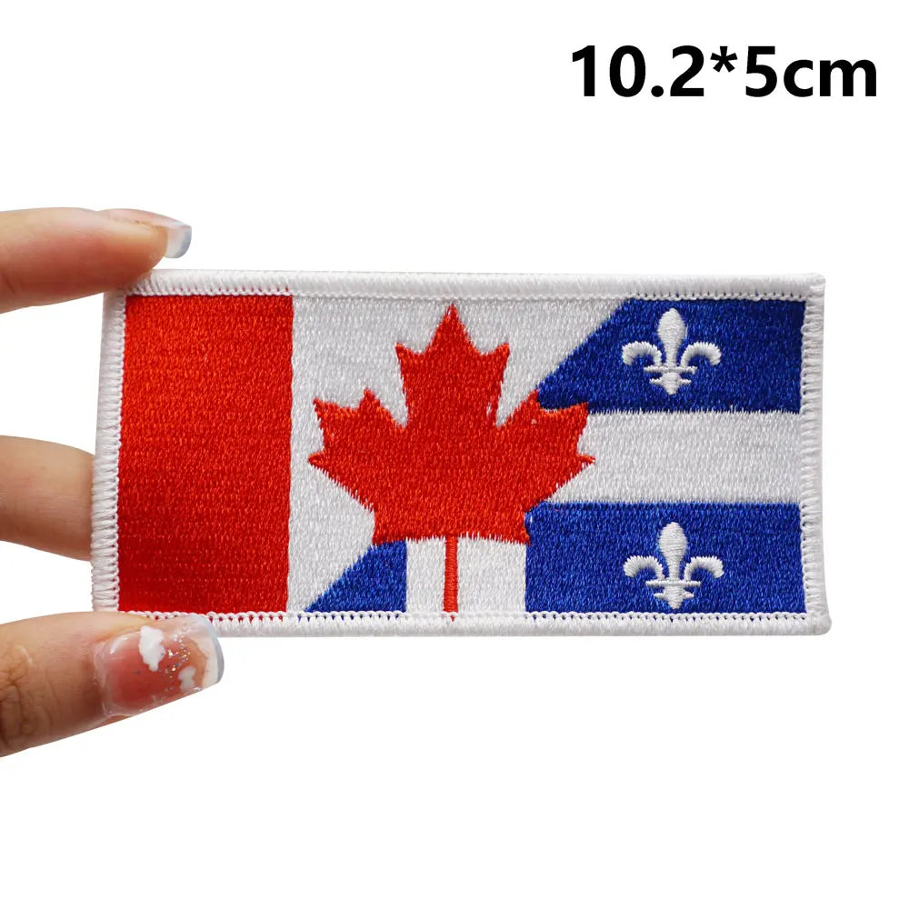 Canada x Quebec Flag Embroidered Patch