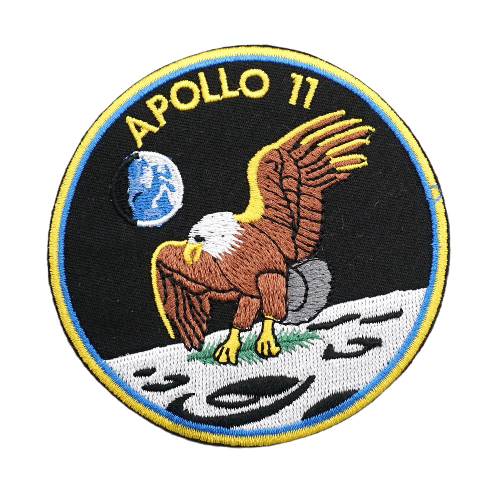 Space 'Apollo 11 Logo' Embroidered Velcro Patch