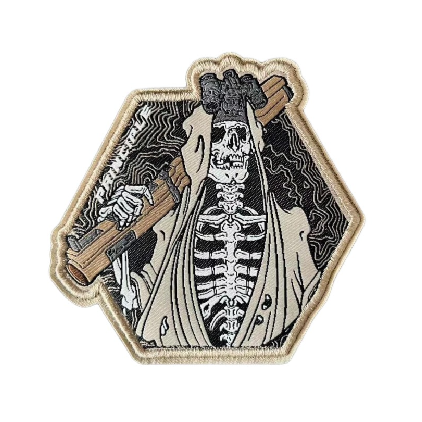 Tactical Skull 'Bazooka' Embroidered Velcro Patch
