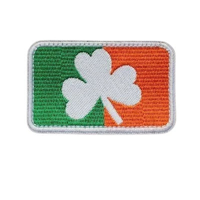 Ireland Flag 'Clover Leaf' Embroidered Velcro Patch