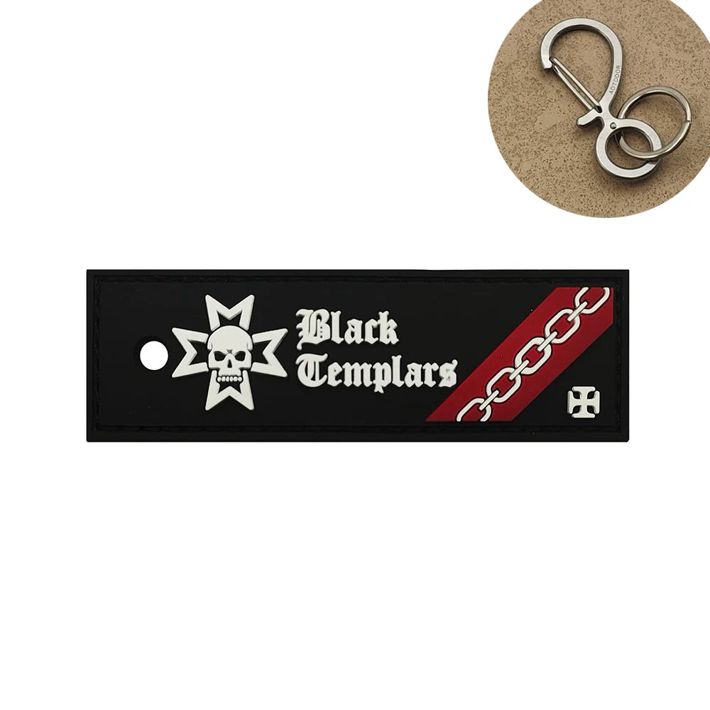 Warhammer 'Black Templars' PVC Rubber Velcro Patch
