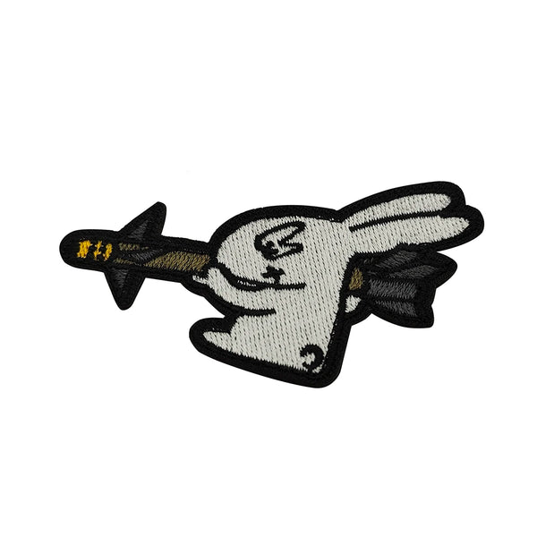 Cute Rabbit 'AIM-9 Sidewinder Missile' Embroidered Velcro Patch