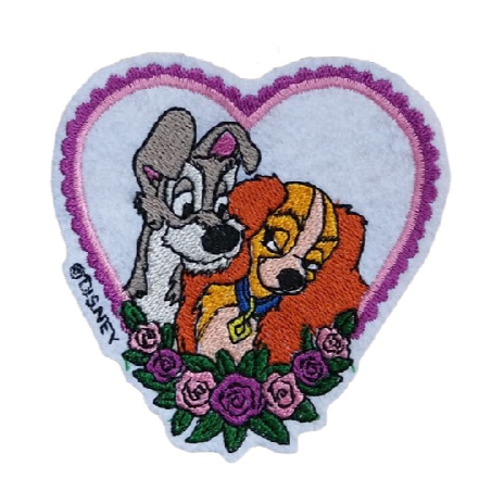 Lady and the Tramp 'Heart Shaped | Portrait | 1.0' Embroidered Patch