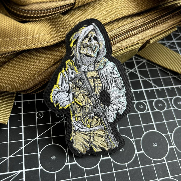 Skull Soldier 'Tactical Gear' Embroidered Velcro Patch