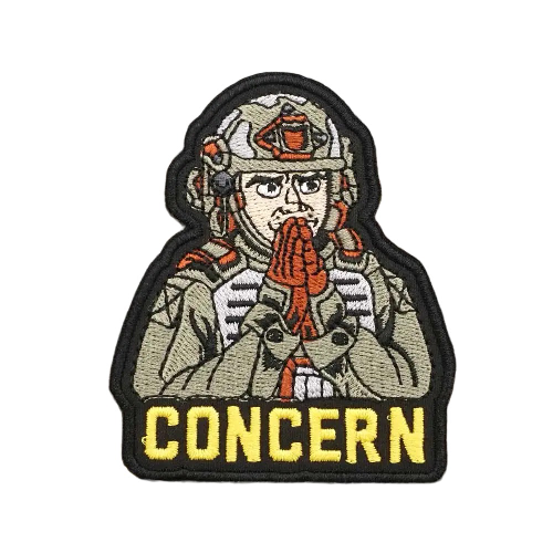 Tactical Soldier 'Concern' Embroidered Velcro Patch