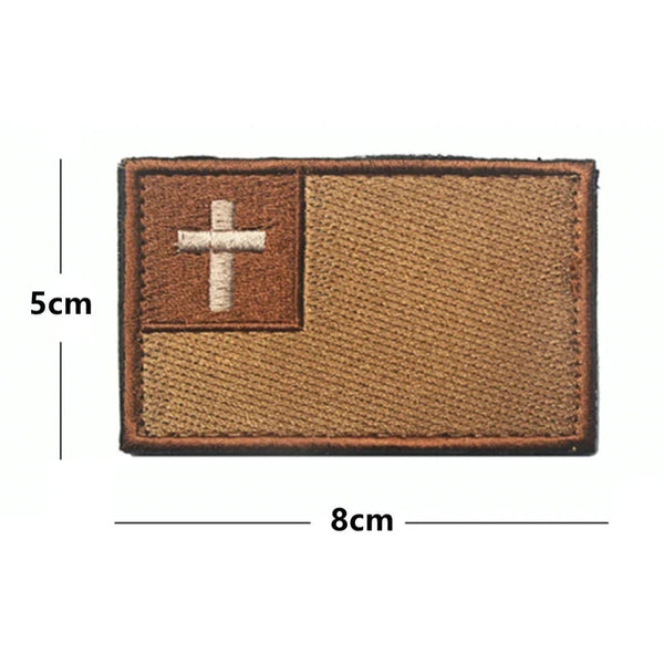 Christian Flag '1.0' Embroidered Velcro Patch