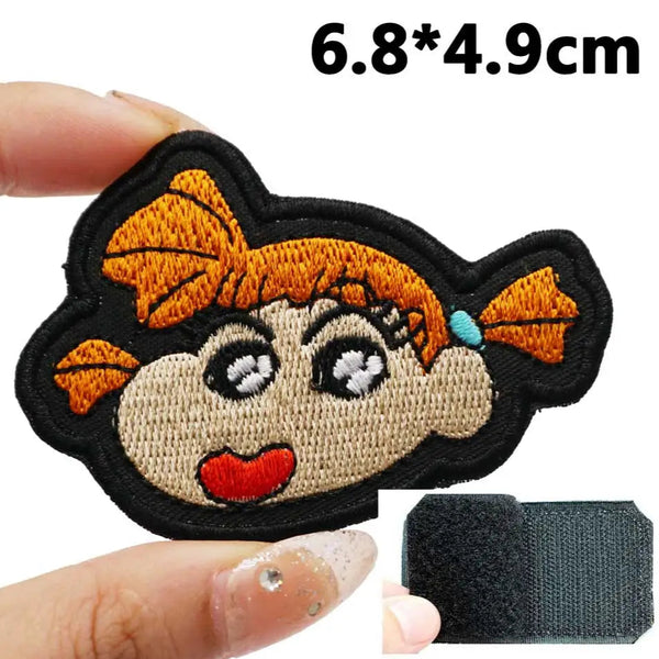 Crayon Shin Chan 'Nene Sakurada | Head' Embroidered Velcro Patch